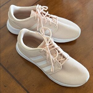 adidas Women's Lightweight Knit Sneakers - Pale Pink / White